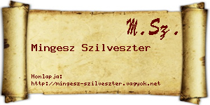 Mingesz Szilveszter névjegykártya